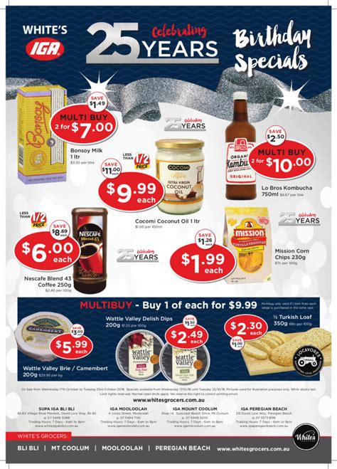Whites Iga25 Year Celebrationbackprint Iga Mooloolah
