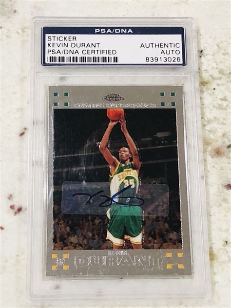 Topps Chrome Kevin Durant Psa Dna Rc Autograph Auto