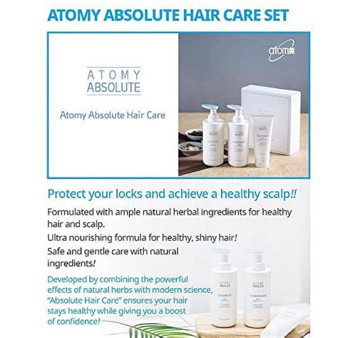 Atomy Absolute Hair Care Set 3pcs Shampoo Conditioner And Hair