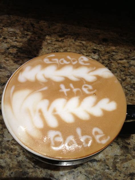 Gabe The Babe Latte Art Latte Food