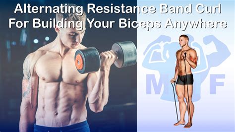 Alternating Resistance Band Curl For Building Your Biceps Anywhere