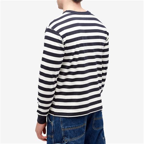 Human Made Long Sleeve Striped T Shirt Navy End