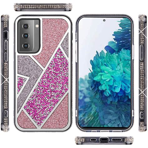 Samsung Galaxy S21 Plus Case Rhombus Bling Glitter Diamond Case Cover