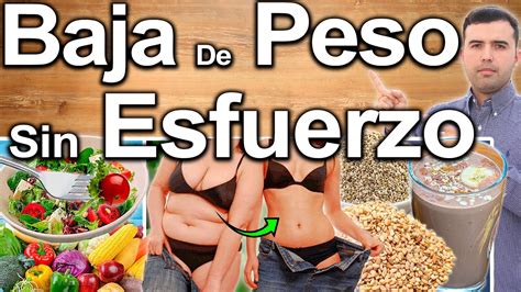 Pierda Peso RÁpido Y Sin Dieta Cómo Bajar De Peso Sin Esfuerzo Y Activar El Metabolismo Youtube