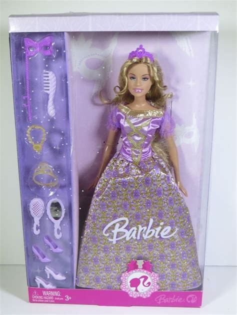 Nib Barbie Doll 2007 Princess In Purple Sparkle Gown Sparkle Gown