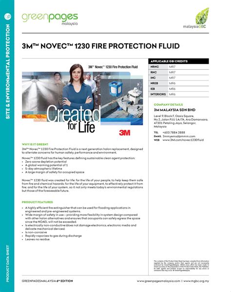 M Novec Fire Protection Fluid Greenpagesmalaysia