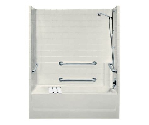 Cth X Acrylx Alcove Left Hand Drain One Piece Tub Shower In