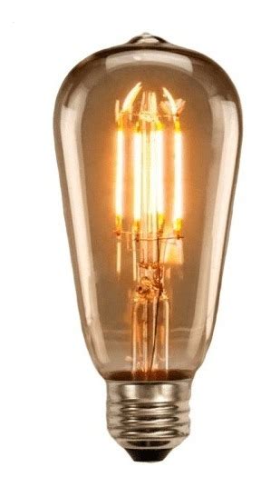 Kit 6 Lâmpadas Filamento Led Retrô Vintage St64 Luz Quente MercadoLivre