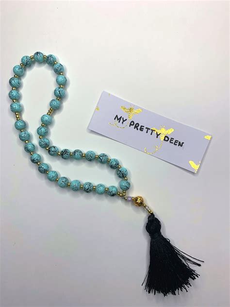 Blue Tasbih Tasbeeh Prayer Beads Islamic Gift Ramadan Beads Etsy