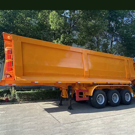 SHACMAN CIMC 3 Axle Mining U Shaped Semi Trailer Tipper Dump Truck