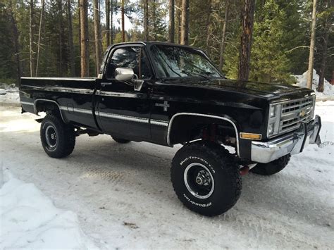 1987 Chevrolet Silverado 1500 V10 4×4 Black on Black, Lifted for sale ...