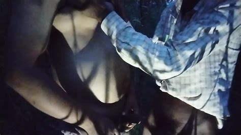 Hot Sexy Couple Boy Shakes Both Cocks By Opening His Cloth Half And Presses Boobs In Outdoor