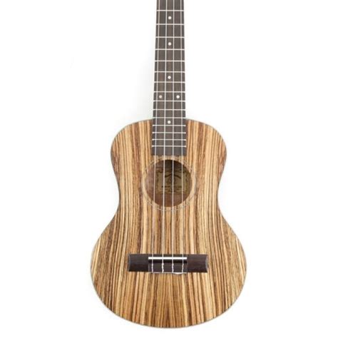 Snail Ukulele Ukt Eq Zebrawood Electro Acoustic Ukulele W Gigbag