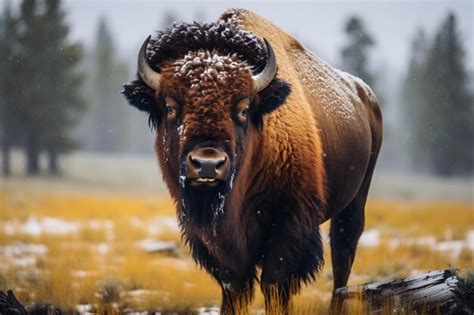 Premium AI Image | American Bison in Yellowstone