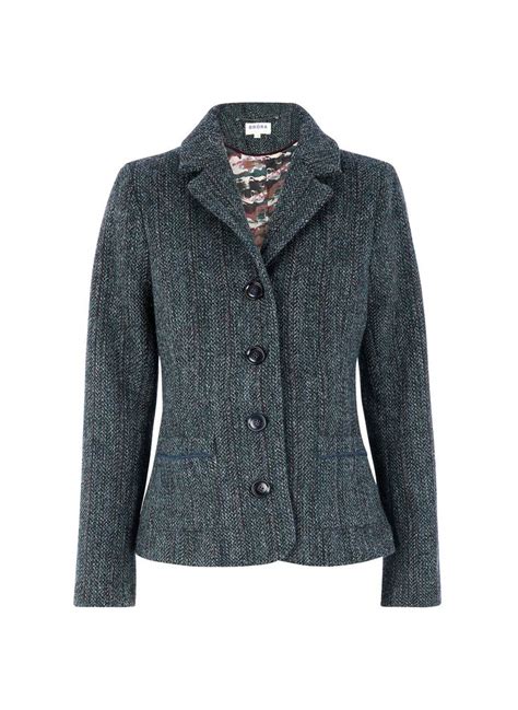 Harris Tweed Jacket Womens Coats And Jackets Brora Womens Tweed