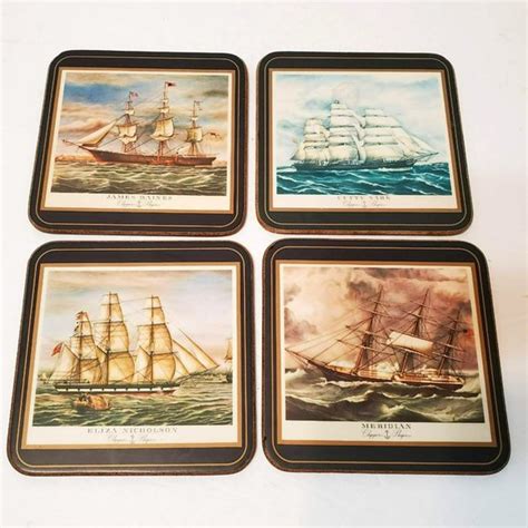 Pimpernel Dining Pimpernel Coaster Set Of Clipper Ships Cork Back