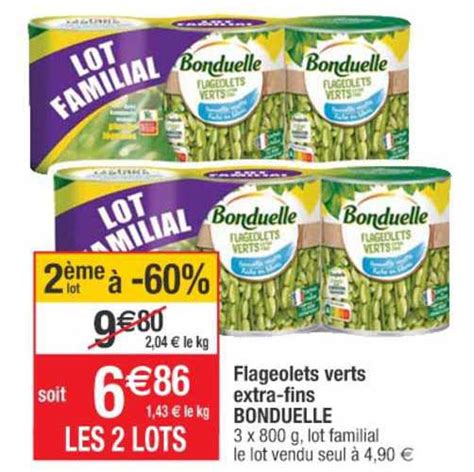 Offre Flageolets Verts Extra Fins Bonduelle Chez Cora