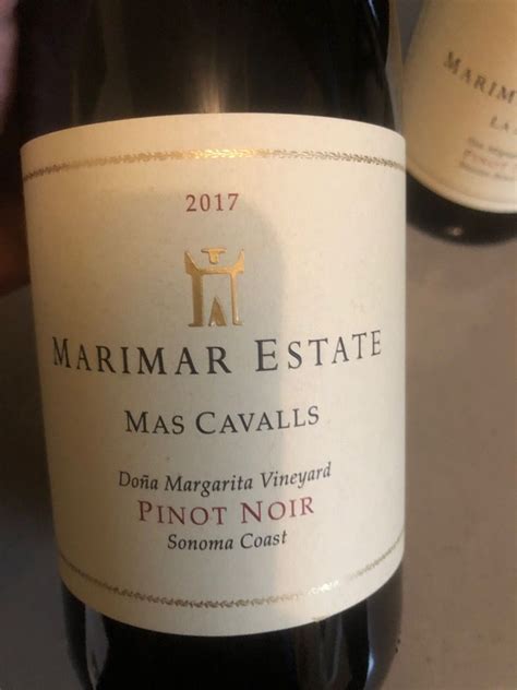 2017 Marimar Estate Pinot Noir Mas Cavalls Doña Margarita Vineyard USA