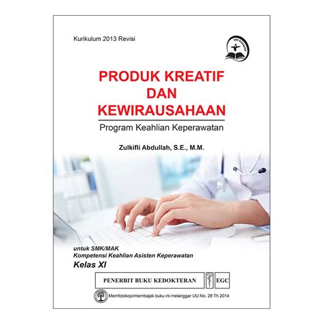 Buku Buku Produk Kreatif And Kewirausahaan Prog Keahlian Keperawatan