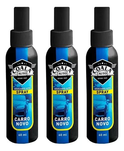 Kit 3 Coala Spray Odorizante Auto Carro Novo 60ml MercadoLivre