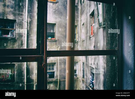 Pipes And Windows From A Rotten Frame Stock Photo Alamy