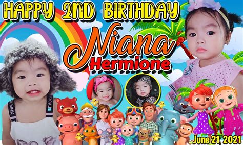 Cocomelon Design For Girl Birthday Tarpaulin Layout Birthday