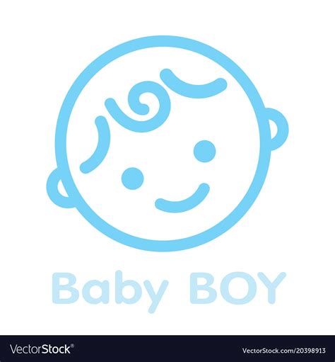 Baby boy face icon symbol isolated background Vector Image