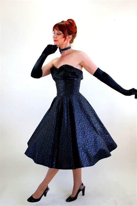 40 Off Sale 1950s Black Dress Cocktail Dress Holiday