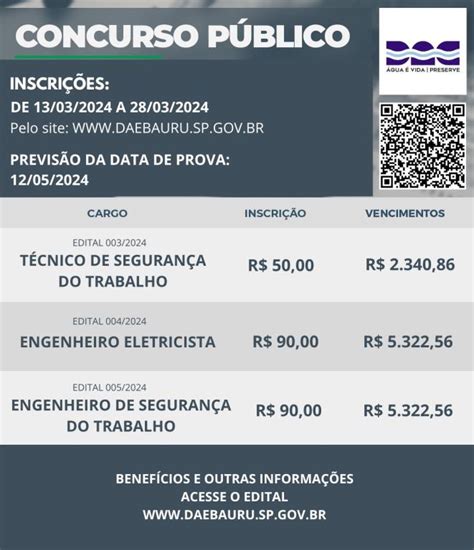 DAE vai abrir inscrições para mais três concursos em março Prefeitura