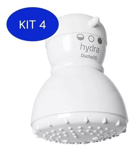 Kit 4 Ducha 220v 4400w Branco Corona Parcelamento Sem Juros