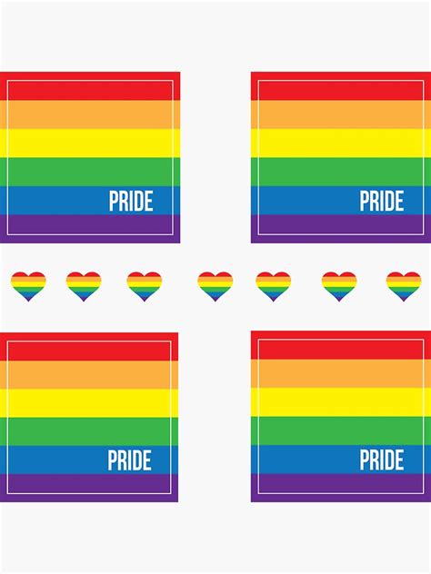 Gay Pride Rainbow Flag Pack Sticker For Sale By Thecrossroad Redbubble