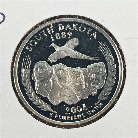 S Proof Silver South Dakota Commemorative Washington Quarter Dcam