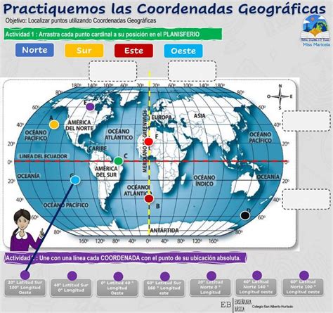 Ficha Interactiva De Latitud Y Longitud Para B Sico Puedes Hacer