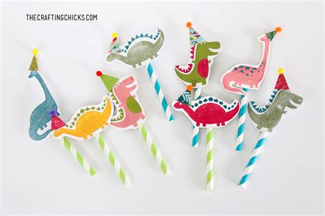 Dinosaur Party Cupcake Toppers - The Crafting Chicks