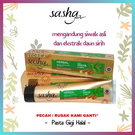 Jual Sasha Pasta Gigi Siwak Dan Gram Pasta Gigi Herbal Siwak