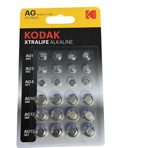 24 Mixed Alkaline Button Cell Batteries