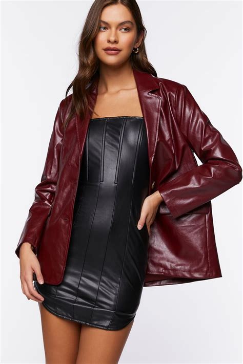 Faux Leather Mini Dress