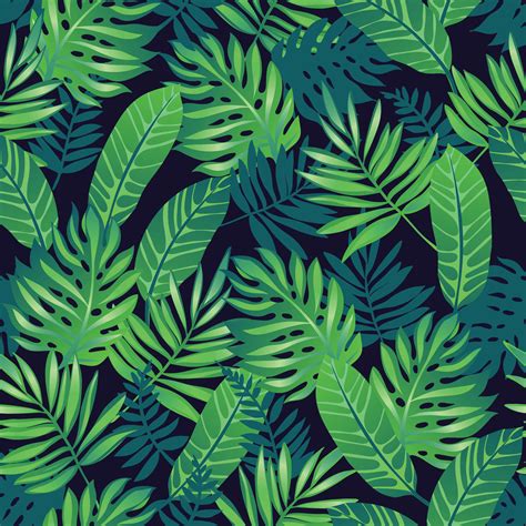 Green Leaf Pattern Wallpaper - MAXIPX