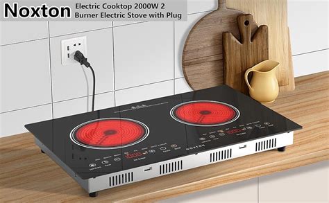 Noxton 2 Burners Electric Cooktop 24 Built In And Countertop Stove Two Burner