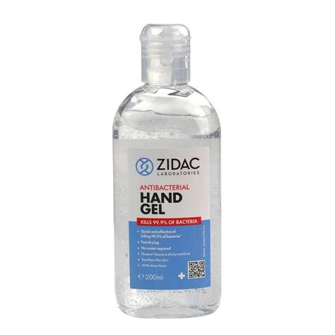 Zidac 70 Alcohol Hand Gel 200ml Medisave Uk