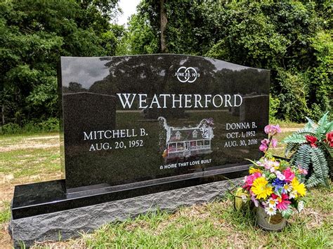 Custom Double Upright Headstone Portfolio Brown Memorials In