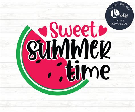 Sweet Summertime Svg Watermelon Svg Summer Door Sign Svg Etsy