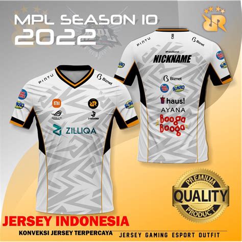 Jual Jersey RRQ MPL Season 10 2022 Baju Gaming Esport Bahan Dryfit