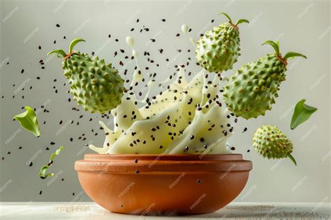 Premium Photo Levitating Green Milkweed Pods Bursting Open With Seeds