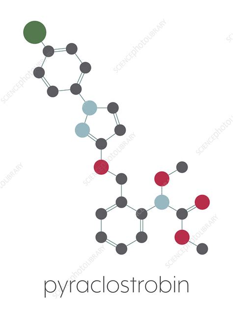 Pyraclostrobin Fungicide Molecule Stock Image C Science