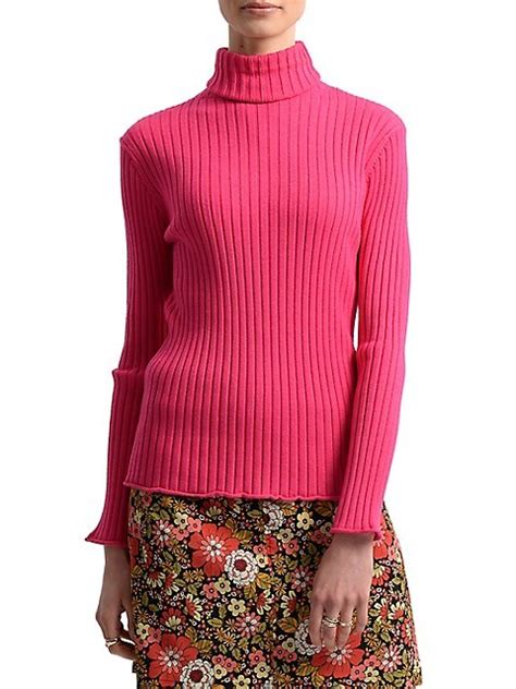 Turtleneck Rib Knit Sweater