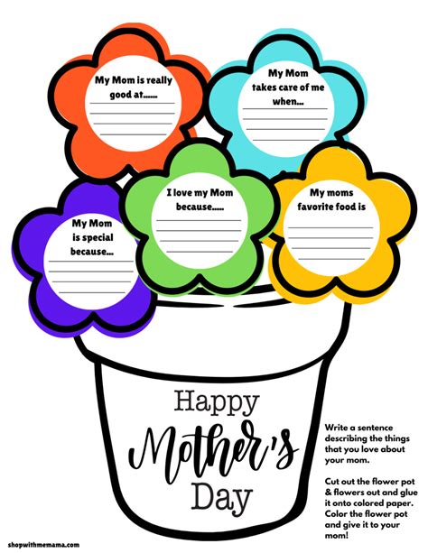 All About My Mom Printables Mother S Day Printable Templates Shop