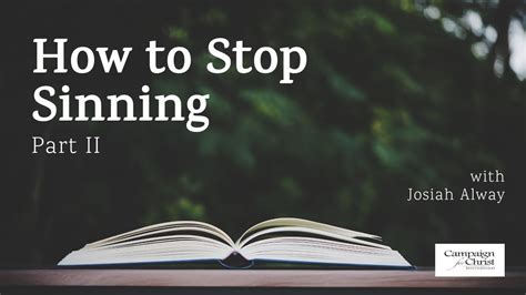 How To Stop Sinning Part 2 Youtube