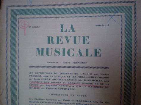 La Revue Musicale Collection D Arthur Petronio N Avec Parties