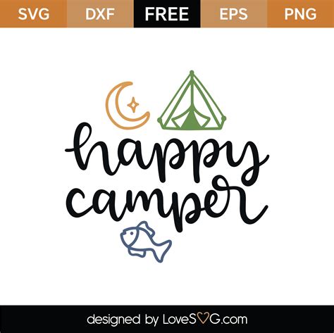 Free Happy Camper Svg Cut File Lovesvg